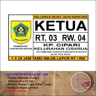 CUSTOM AKRILIK NO RUMAH RT RW BAHAN ACRYLIC BENING
