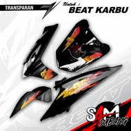 Striping 2012 CarburetorBEAT Fire 95 Lightning McQueen Transparent Motorcycle Sticker