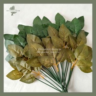 Artificial Pedate Leaf Daun Palsu Plastik Hijau Tanaman Plastik Hiasan