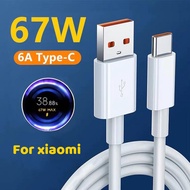 For Xiaomi 67W Turbo Fast Charger for Xiaomi 14 13 12 Pro Redmi Note 13 12 11 10 9 Pro K60 K50 Poco 