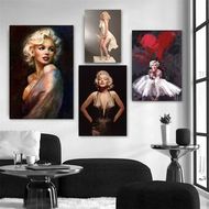 Elegant Marilyn Monroe Canvas Wall Art  Classic Movie Star Portraits For Living Room Decor Sexy Icon
