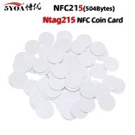 50/30pcs NFC Ntag215 Coin TAG Key 13.56MHz NTAG 215 Card Universal Label RFID Ultralight Tags Labels 25 mm diameter Round Box