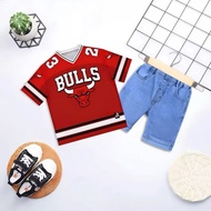 Black Bulls Jersey Boys Set - Cool & Sporty!