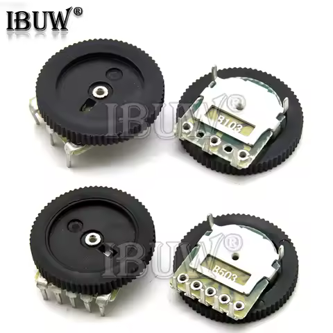 10pcs Double Gear tuning potentiometer B102 B103 B203 B503 B1K B10K B20K B50K 3Pin 5Pin 16*2mm Dial 