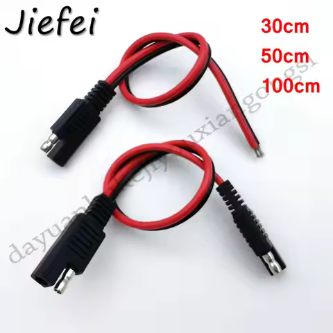 10pcs SAE to SAE Extension cord or SAE 2 POLE FLAT PLUG LOAD SIDE CONNECTOR 30CM 50CM 100CM 1M 2M Ca