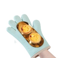 Silicone Heat Resistant Oven Gloves, 5-Layer Thickened Insulated Mitts | Anti-slip, Heat Proof, Micr