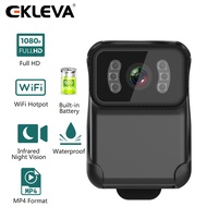 EKLEVA HD 1080P WiFi มินิแคมโค้ดเดอร์แบบพกพาสวมใส่ได้รถตำรวจกล้องแอคชั่นแคมเมรา CS02 DV รถสปอร์ตกล้อ