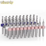 WIZARDY PCB Drill Bits Multifunctional PCB Twist Drill Wood CNC Drill Carbide CNC Milling Cutter