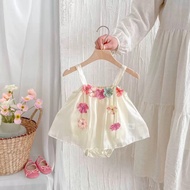 LIZIQINA - Najena Floral Dress Baby Girl 0-2 years | Baby Girl Floral Romper Dress