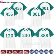 Season 2 Squid Game T-shirt 456 333 388 246 120 007 149 390 222 Figure Cosplay Costume Top Unisex Ad
