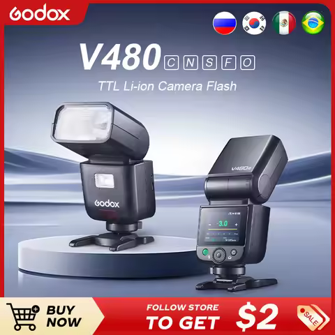 Godox V480S Camera TTL Flash – GN50 1/8000 HSS 2.4GHz Wireless Speedlight 1.7s Recycle Time for Sony