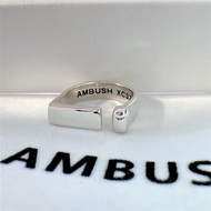 Nishikawa Shiko AMBUSH Ring S925 Sterling Silver Flat Index Finger Ring Geometric D-Shaped Ring Temp