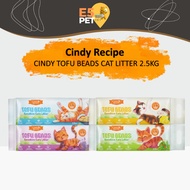 Cindy Tofu Beads Cat Litter Original 2.5KG (Original/Lemon/Lavender/Green Tea) e5pet