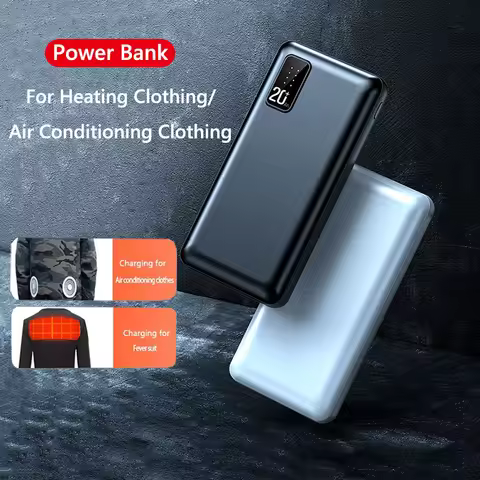 Power Bank 20000mAh Cooling Clothing Mobile Power Supply 7.4V DC Output Portable Powerbank For Heati