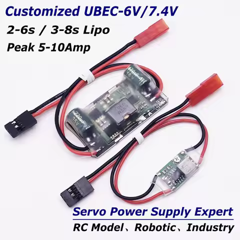 Customized BEC UBEC 2s-6s 3s-8s Lipo Supported Output 6.0v 7.4v 3amp 6amp Servo Power Supply RC Mode