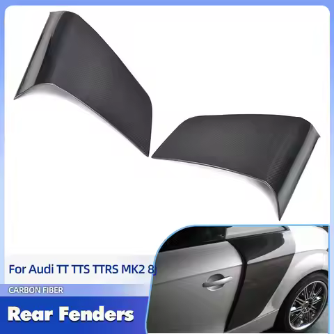 Car Rear Door Fenders Side Panels Blades Carbon Fiber for Audi TT TTS TTRS MK2 8J 2007-2014 Racing R