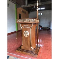 mimbar khutbah mimbar podium minimalis podium minimalis jati mimbar free tongkat podium+tongkat