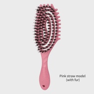 Curly Hair Styling Brush Tangled Wild Boar Mane Comb Hair Styling Definition Tool，Special for Real H