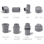 PVC Fitting Connector Socket Elbow Tee Valve Socket PT Socket End Cap Tank Connector PVC Pipe