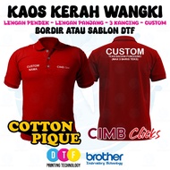 Souvenirs Yes Wangki Collar T-Shirt Wangki Work T-ShirtPOLO - Bank CIMB Clicks - DTF Embroidery Scre