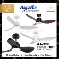 AEROAIR AA-320 Ceiling Fan With Dimmable LED Light 35" / 46" / 52"