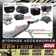 GIVI HONDA CBR150R >2021 SRV SPECIAL RACK/SBL SIDE BAGS HOLDER & KOTAK/BOX MTN39/MTN29 ALUMINIUM TOP