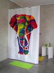 RIDDER - 高級布質 防水浴簾 180*200cm - Elephant
