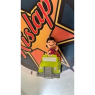 [PRELOVED] Vintage Peanuts Lucy van Pelt Figure | Lime Green Fire Truck Rescue Mini Toy Loose