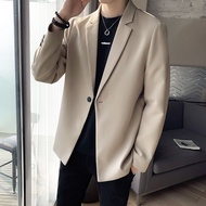 Fashion Slim Fit Men's Suit Jackets Business Thin Dress Male Blazer Black Youthful Emo Spring Clothe