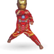Superhero hulk iron man ultramen captain america Shield spiderman Costume Free Mask/superhero Kids Clothes Free Mask