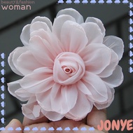 JONY 5pcs Artificial Roses Flower, 10.5CM  Silk Roses Flower Head, Fashion DIY Organza Handmade Burn