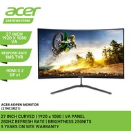 ACER Aopen 27HC5RZ1 Curved gaming Monitor - 27"/FHD/VA/1500R Curved/280Hz/1ms/HDMIDP/3Y