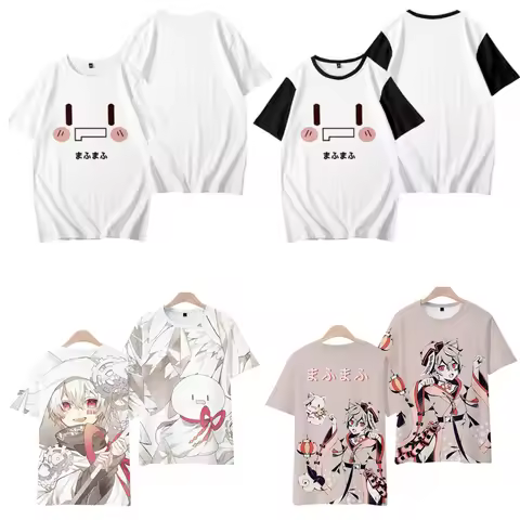 Japan Anime Nico Niconico Mafu Mafu Mafumafu T-shirt Women Men Summer Short Sleeve Tshirt Graphic Te
