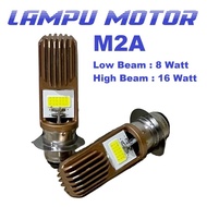 Lampu LED Motor socket H6 M2A Hi - Lo AC / DC