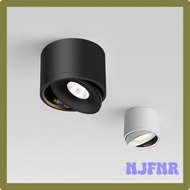 NJFNR Dimbare Led Downlight Plafondlamp Opbouw AC110V 220V 7W 10W 12W Indoor Wit/Zwart plafond Lamp Draaibaar Cob Spot RGRHT