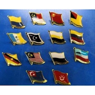 MALAYSIA State Flag with Collar Pin Bendera Collar Pin Malaysia Bendera Flag