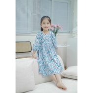 LEAH baby girl dress designed with babydoll sleeves and cute belt for 3,4,5,6,7,8,9,10 year olds - S