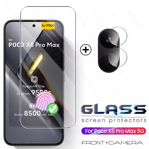 2To1 Protective Glass for Poco X8 Pro Max 5G Camera Glass on Poko Little X8ProMax PocoX8 ProMax 9H S