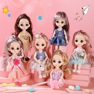 Girl Toy Mini Doll Movable Joint Baby 3d Doll Beautiful Toys for Girls Clothes Dress Up Fashion Doll Girls Gifts