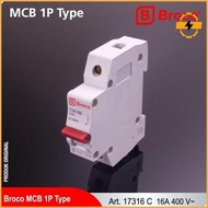 Mcb Broco 16A C16 16 Ampere 1P 17316C Mini Circuit Breaker