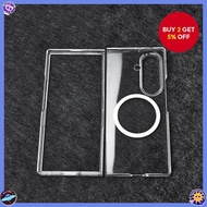 Durable Magnetic Hard PC Clear Luxury Transparent Phone Case for Samsung Galaxy Z Fold 7 Z Fold7