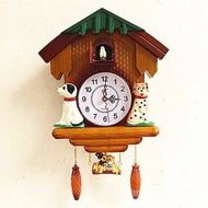 [Silent Timekeeping]European Style Living Room Wall Clock Cuckoo Clock Silent Swing Wall Clock Moder