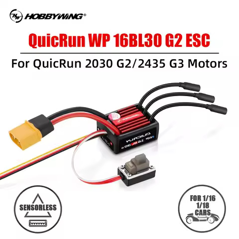 NEW Hobbywing Brushless ESC QuicRun WP 16BL30 G2 IP67 Sensorless ESC For 1:16 1:18 On-Road Off-Road 