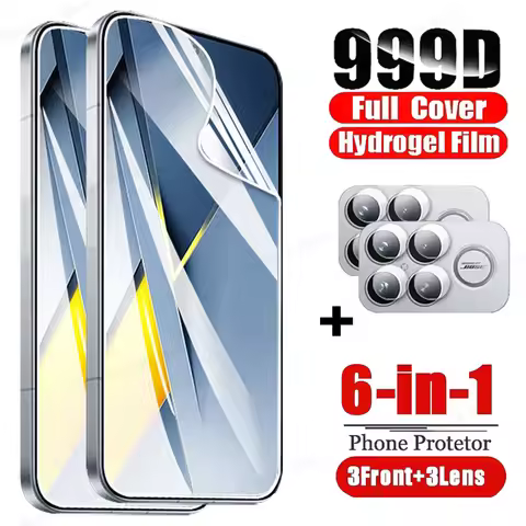 4IN1 Screen Protector Hydrogel Film For POCO F8 F7 Ultra M7 X7 X6 F6 M6 Pro C75 C65 C40 M6 4G X5 X4
