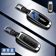 Zinc Alloy Glossy Mirror Gradient Car Key Fob Cover Case Holder Protector Shell Auto Keychain Access