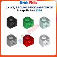 Brickphils Part 3386 1x1x2/3 Round Brick Half Circle