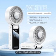 Mini Fan with Cooling effect - White - 6000mAh