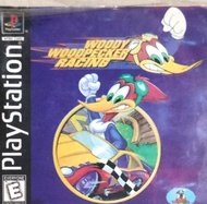Kaset CD Game PS1 (Ada Cover & Bonus Box cd). Woody Woodpecker Racing