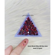 MERAH AB 4mm RED GLITTER GEMS RAINBOW GLITTER HENNA NAIL ART ACCESSORIES