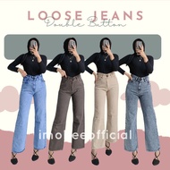 Loose DOUBLE BUTTON JEANS // LOOSE SNOW BUTTON JEANS // LOOSE AESTHETIC JEANS